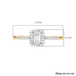 Round Cut Cubic Zirconia in 925 Sterling Silver Ring 6