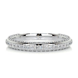 0.75 CT Round Triple Row CVD EF/VVS Diamond Wedding Band 6