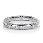 0.75 CT Round Triple Row CVD EF/VVS Diamond Wedding Band 1