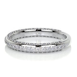 0.75 CT Round Triple Row CVD EF/VVS Diamond Wedding Band 1