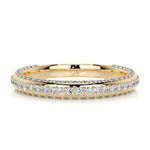 0.75 CT Round Triple Row CVD EF/VVS Diamond Wedding Band 7
