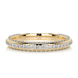 0.75 CT Round Triple Row CVD EF/VVS Diamond Wedding Band 7