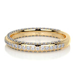 0.75 CT Round Triple Row CVD EF/VVS Diamond Wedding Band 10