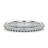 0.75 CT Round Half Eternity CVD EF/VVS Diamond Wedding Band 1