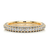 0.75 CT Round Half Eternity CVD EF/VVS Diamond Wedding Band 7