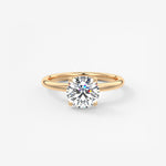 Round Solitaire Lab Grown Diamond Engagement Ring