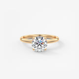 Round Solitaire Lab Grown Diamond Engagement Ring