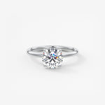 Round Solitaire Lab Grown Diamond Engagement Ring