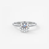 Round Solitaire Lab Grown Diamond Engagement Ring