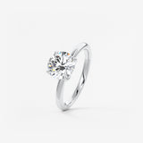 Round Solitaire Lab Grown Diamond Engagement Ring