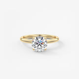 Round Solitaire Lab Grown Diamond Engagement Ring