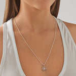 Round Cut Cubic Zirconia in 925 Sterling Silver Necklace 2
