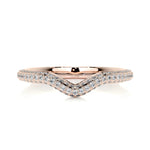 0.75 CT Round Curved CVD EF/VVS Diamond Wedding Band 11