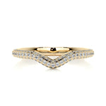 0.75 CT Round Curved CVD EF/VVS Diamond Wedding Band 16