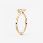 Marquise East West Half Bezel Lab Grown Diamond Engagement Ring