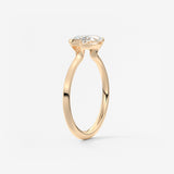 Marquise East West Half Bezel Lab Grown Diamond Engagement Ring