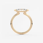Marquise East West Half Bezel Lab Grown Diamond Engagement Ring