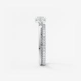 Marquise East West Half Bezel Lab Grown Diamond Engagement Ring