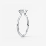 Marquise East West Half Bezel Lab Grown Diamond Engagement Ring