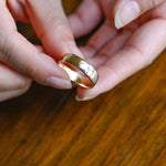 Delicate Men's Wedding Band in Solid Gold 10