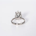 Stunning 5.0 CT Pear Cut Moissanite Engagement Ring with Hidden Halo Design 4