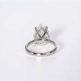 Stunning 5.0 CT Pear Cut Moissanite Engagement Ring with Hidden Halo Design 4