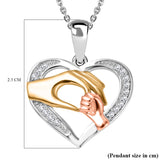 Round Cut Cubic Zirconia in 925 Sterling Silver Necklace 6