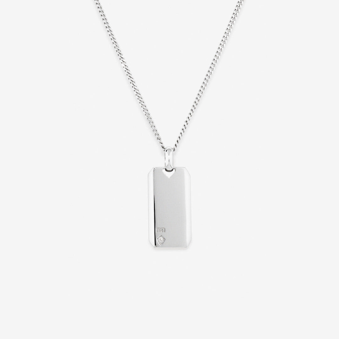 Round Cut Cubic Zirconia in 925 Sterling Silver Necklace 1