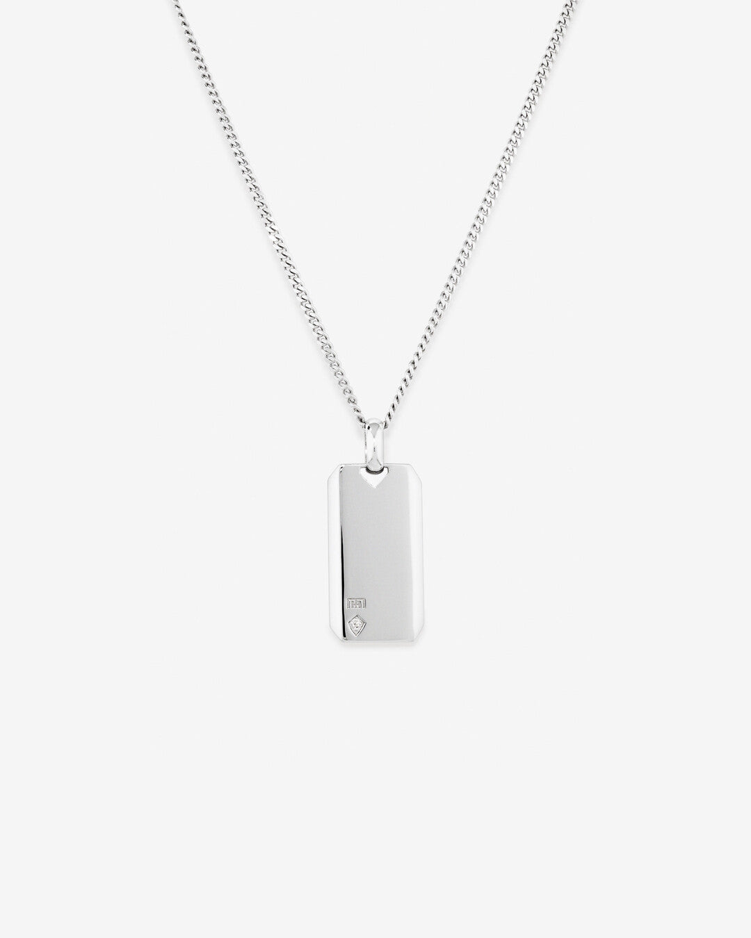 Round Cut Cubic Zirconia in 925 Sterling Silver Necklace 1