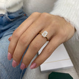 Stunning 3.0 CT Emerald Cut Moissanite Engagement Ring with Solitaire Design 3