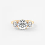 Round Three Stone Lab Grown Diamond Engagement Ring