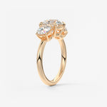 Round Three Stone Lab Grown Diamond Engagement Ring