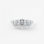 Round Three Stone Lab Grown Diamond Engagement Ring