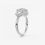 Round Three Stone Lab Grown Diamond Engagement Ring