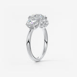 Round Three Stone Lab Grown Diamond Engagement Ring