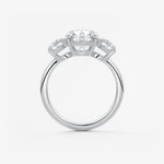 Round Three Stone Lab Grown Diamond Engagement Ring