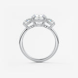 Round Three Stone Lab Grown Diamond Engagement Ring