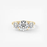 Round Three Stone Lab Grown Diamond Engagement Ring
