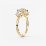Round Three Stone Lab Grown Diamond Engagement Ring