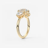 Round Three Stone Lab Grown Diamond Engagement Ring