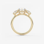 Round Three Stone Lab Grown Diamond Engagement Ring