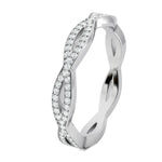 Stunning 0.3 TCW Round Moissanite Stones Full Eternity Wedding Band 2