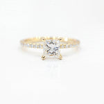 Stunning 2.0 CT Princess Moissanite Engagement Ring with Hidden Halo & Pave Design 1