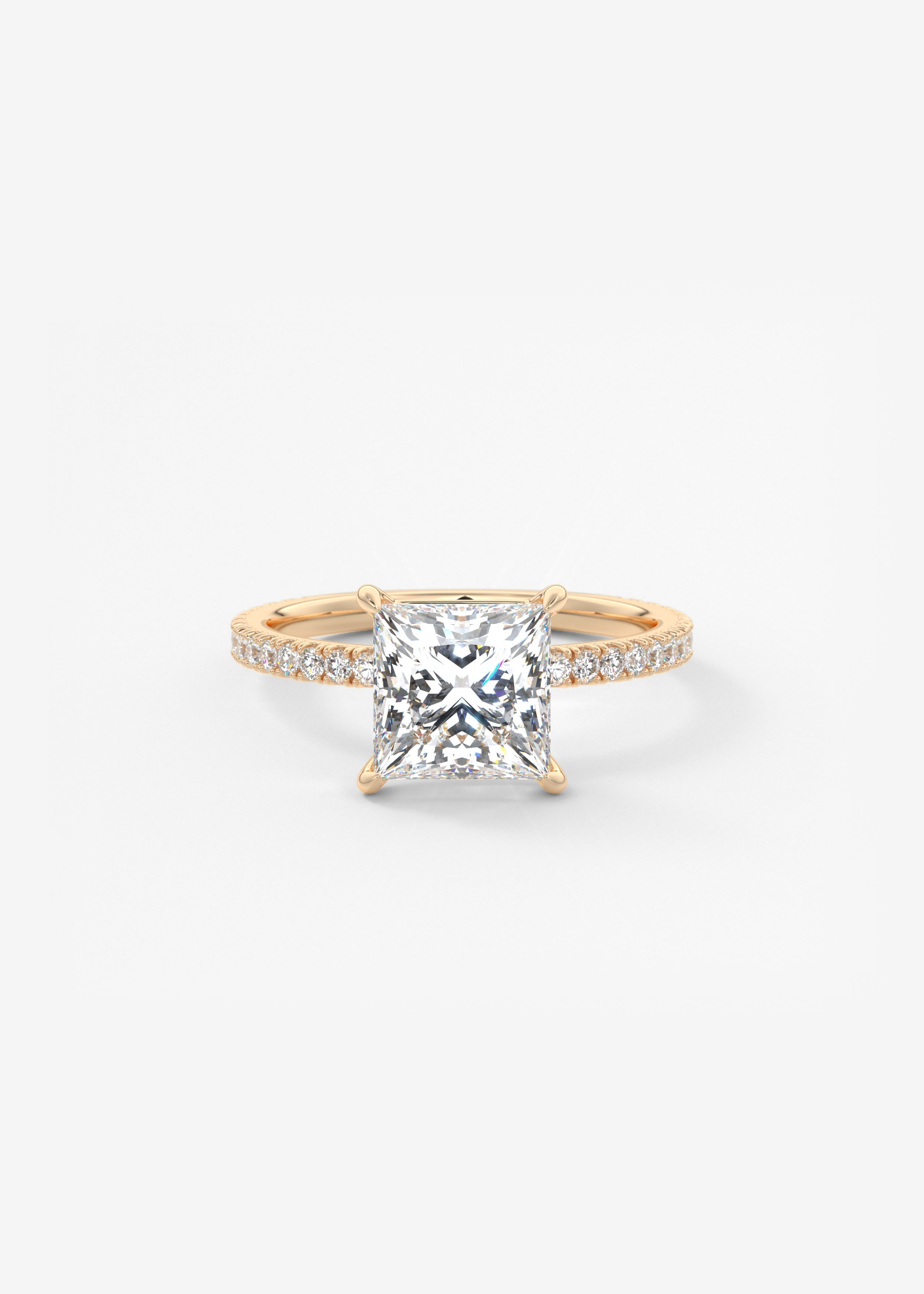 Princess Pave Lab Grown Diamond Engagement Ring