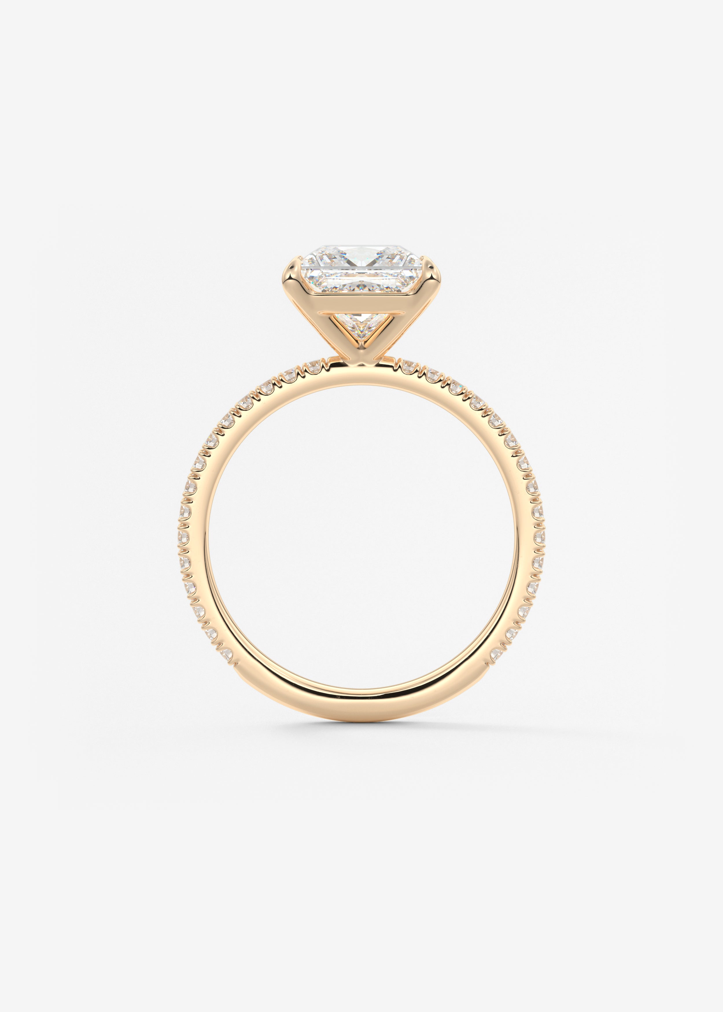 Princess Pave Lab Grown Diamond Engagement Ring