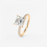 Princess Pave Lab Grown Diamond Engagement Ring