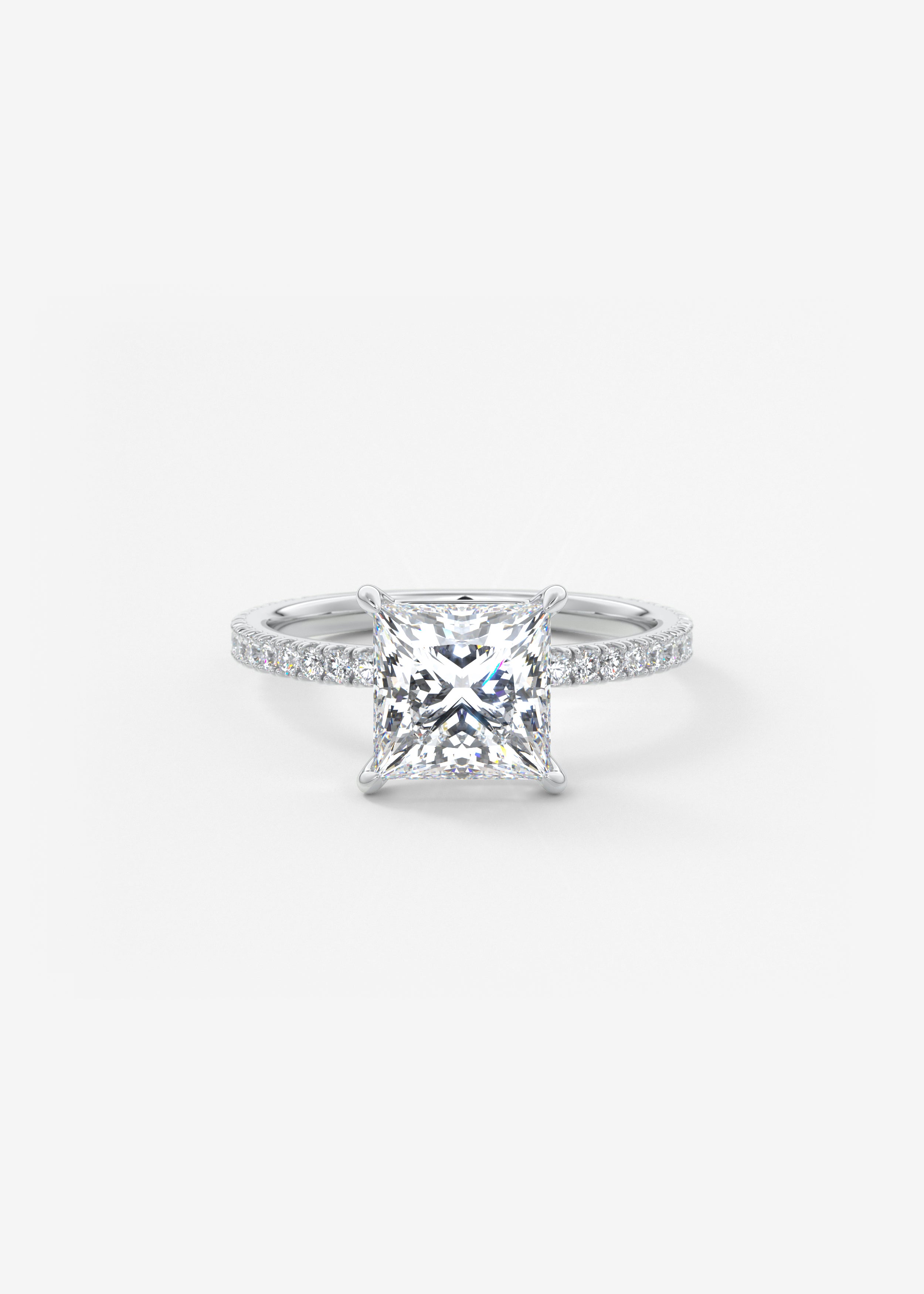 Princess Pave Lab Grown Diamond Engagement Ring