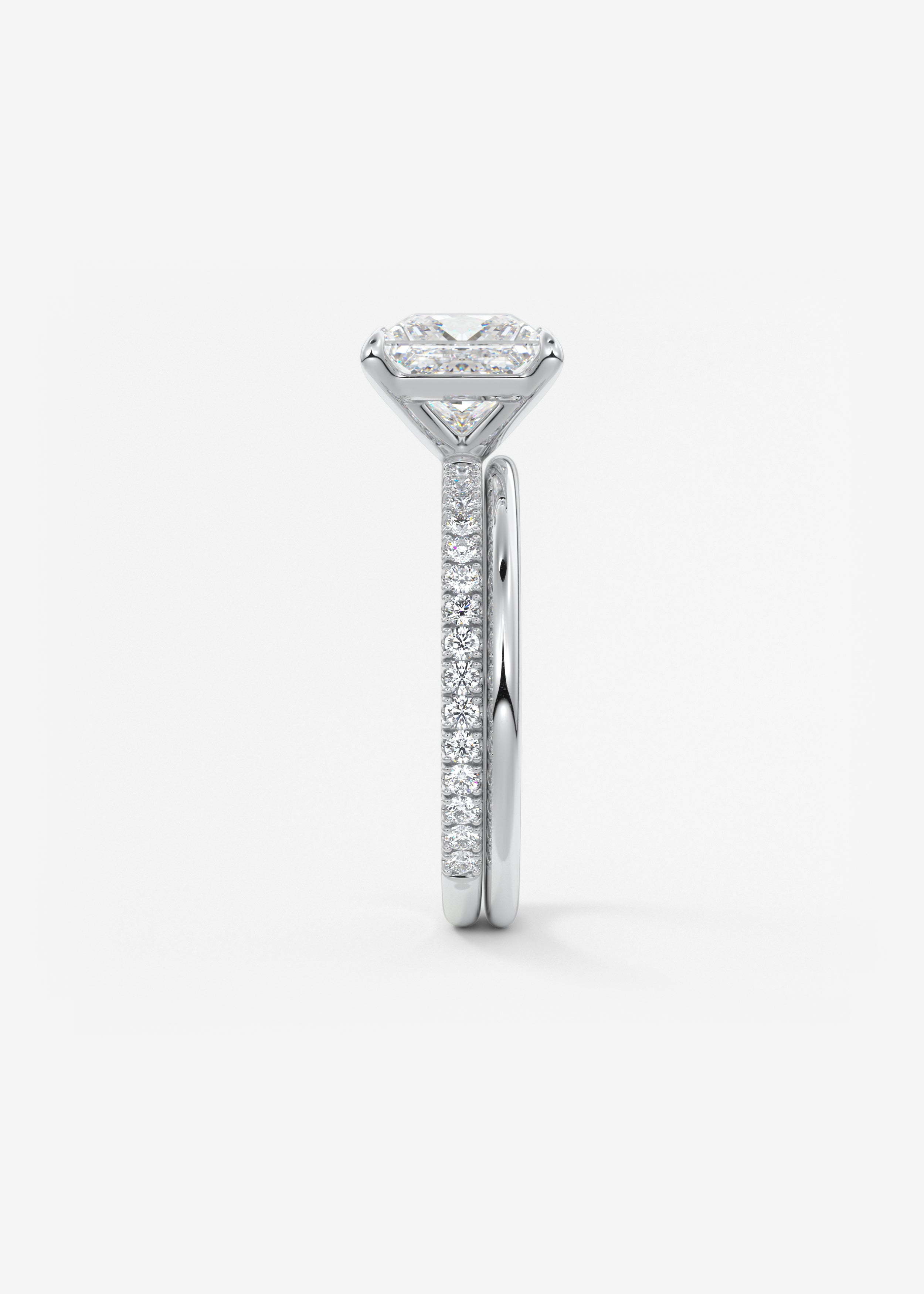 Princess Pave Lab Grown Diamond Engagement Ring