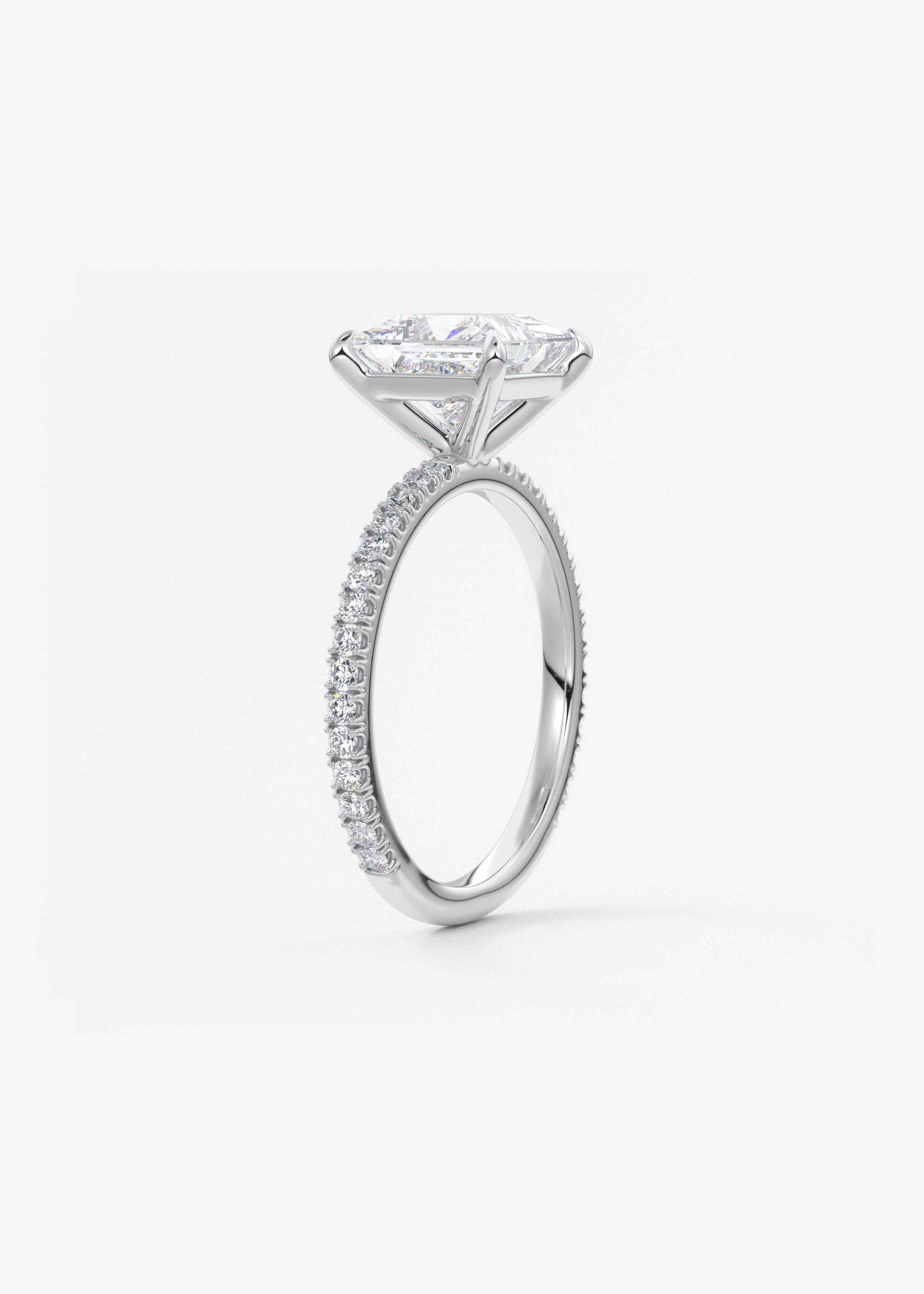 Princess Pave Lab Grown Diamond Engagement Ring