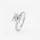 Princess Pave Lab Grown Diamond Engagement Ring